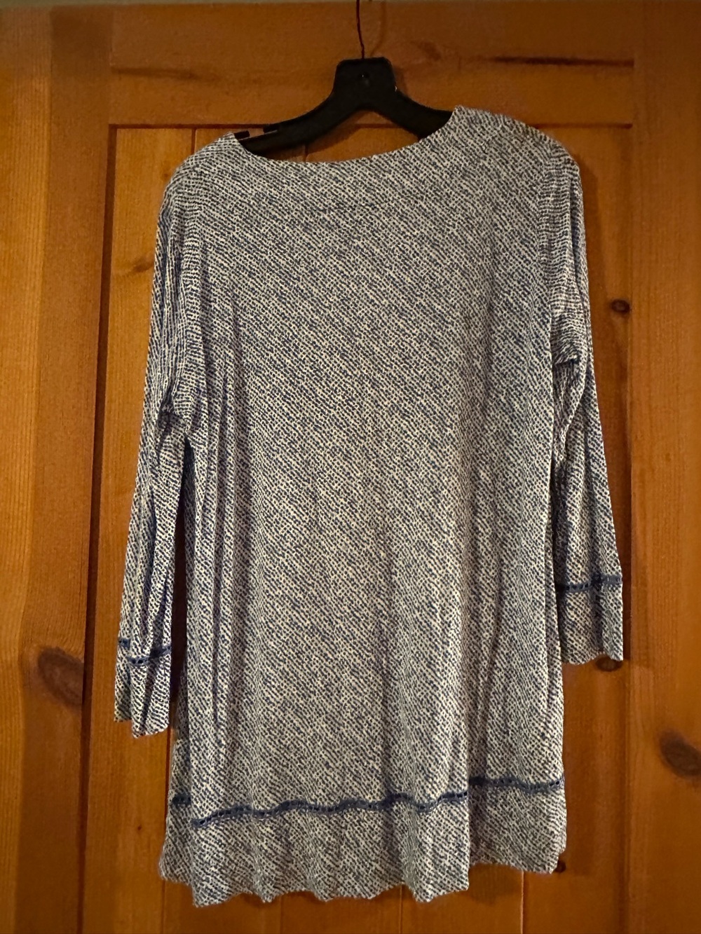 Relaxed Blue Patterned Women's Top-lightly worn but not dried-Size medium